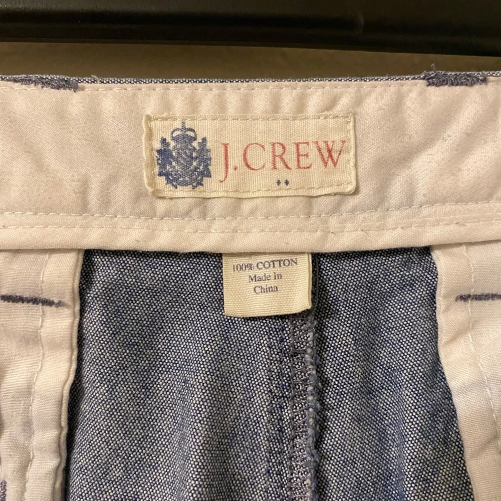 Mens Blue J. Crew Flat‎ Front 100% Cotton 4-Pocket Shorts 36 Waist